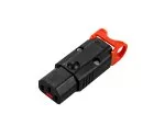 IEC-LOCK IEC60320-C13 plug with latching mountable connector